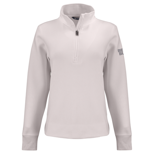 Pull à col zippé Cutter & Buck Roam Epic Versatility pour femme, en tissu recyclé.