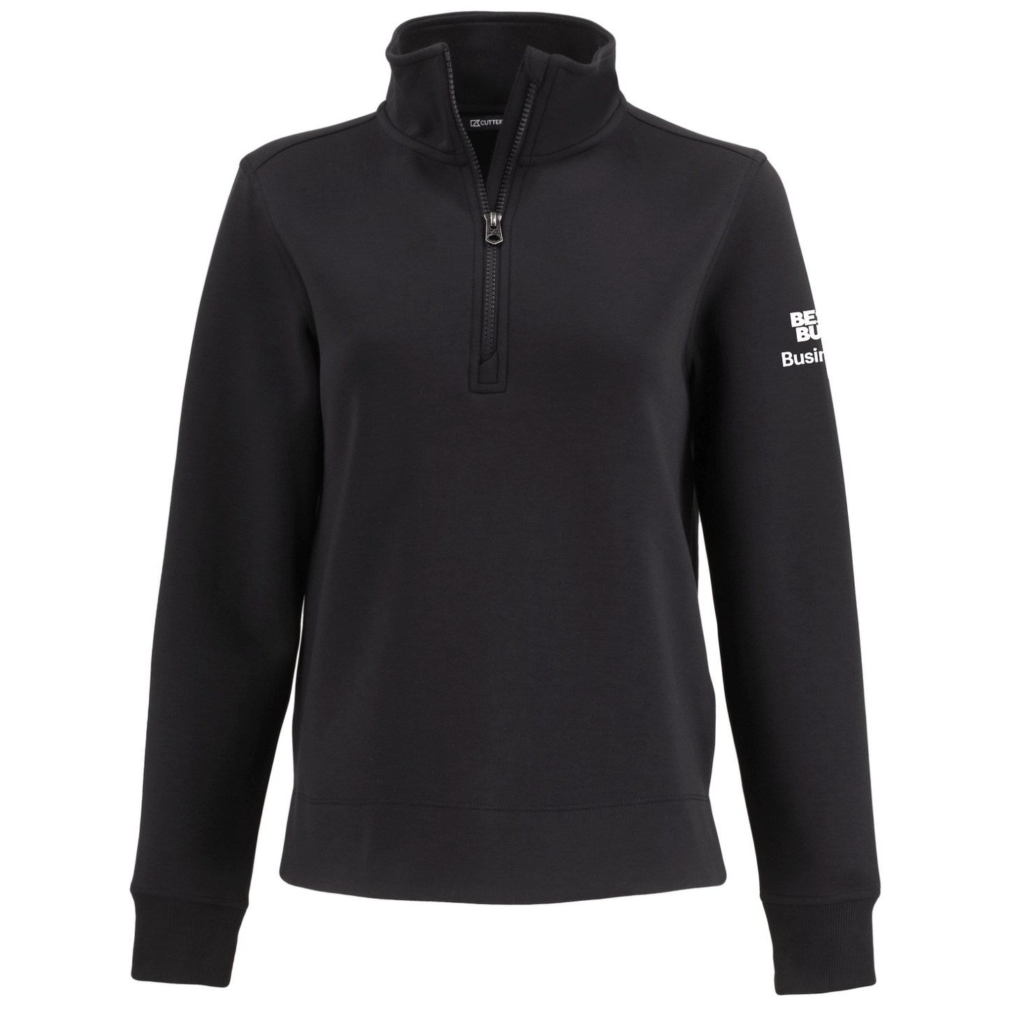 Pull à col zippé Cutter & Buck Roam Epic Versatility pour femme, en tissu recyclé.