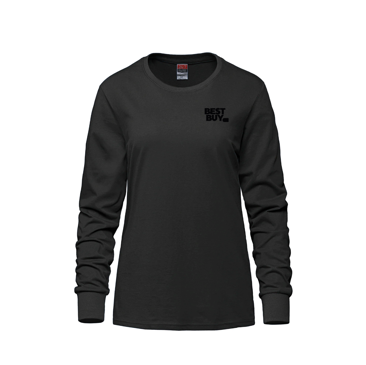 Breeze - T-shirt à manches longues et col rond en coton peigné filé à l'anneau pour femmes