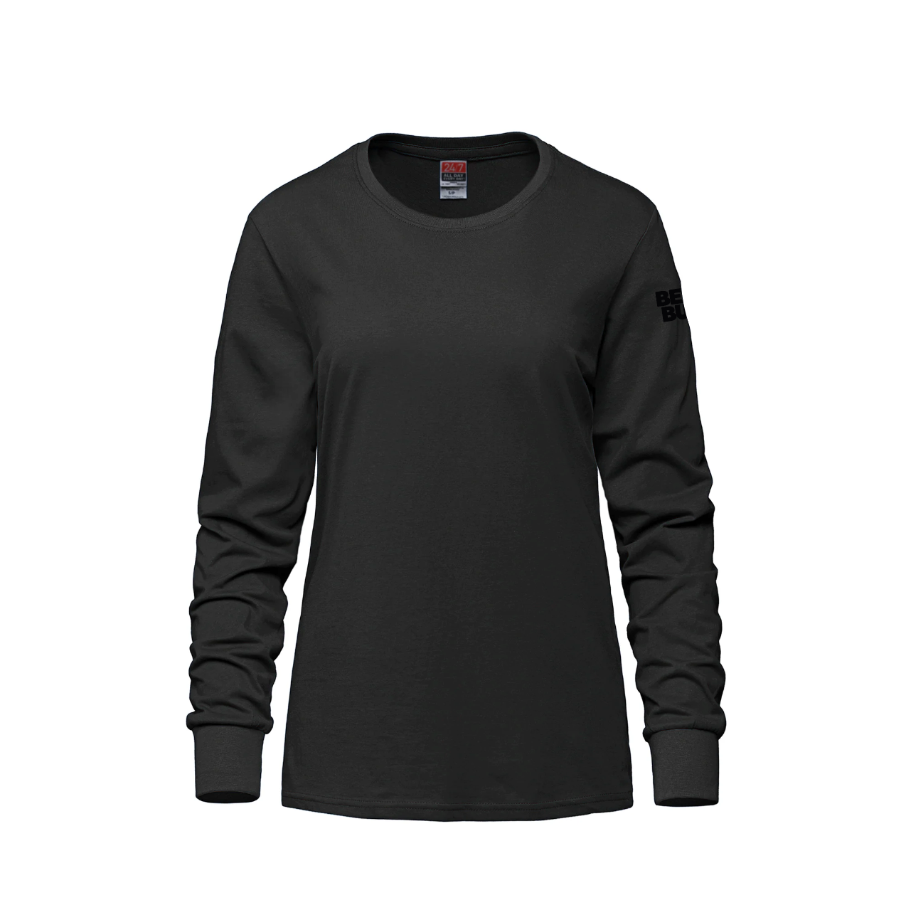 Breeze - T-shirt à manches longues et col rond en coton peigné filé à l'anneau pour femmes