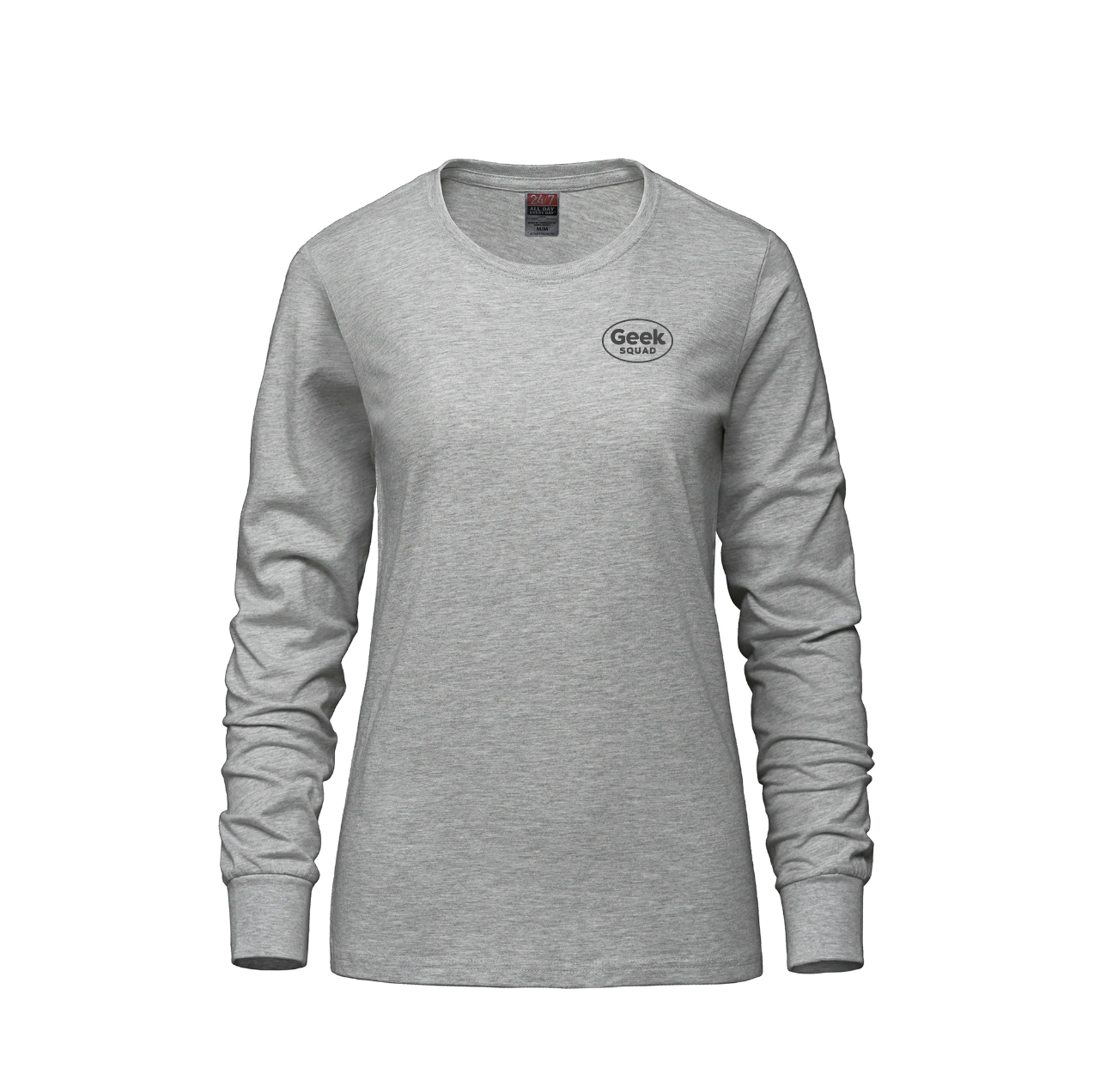 Breeze - T-shirt à manches longues et col rond en coton peigné filé à l'anneau pour femmes