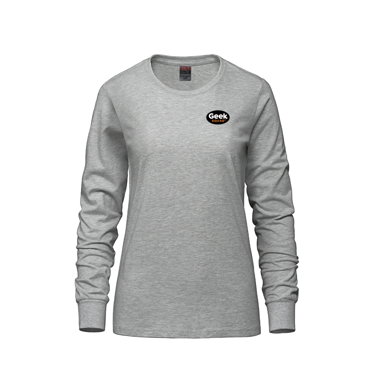 Breeze - T-shirt à manches longues et col rond en coton peigné filé à l'anneau pour femmes
