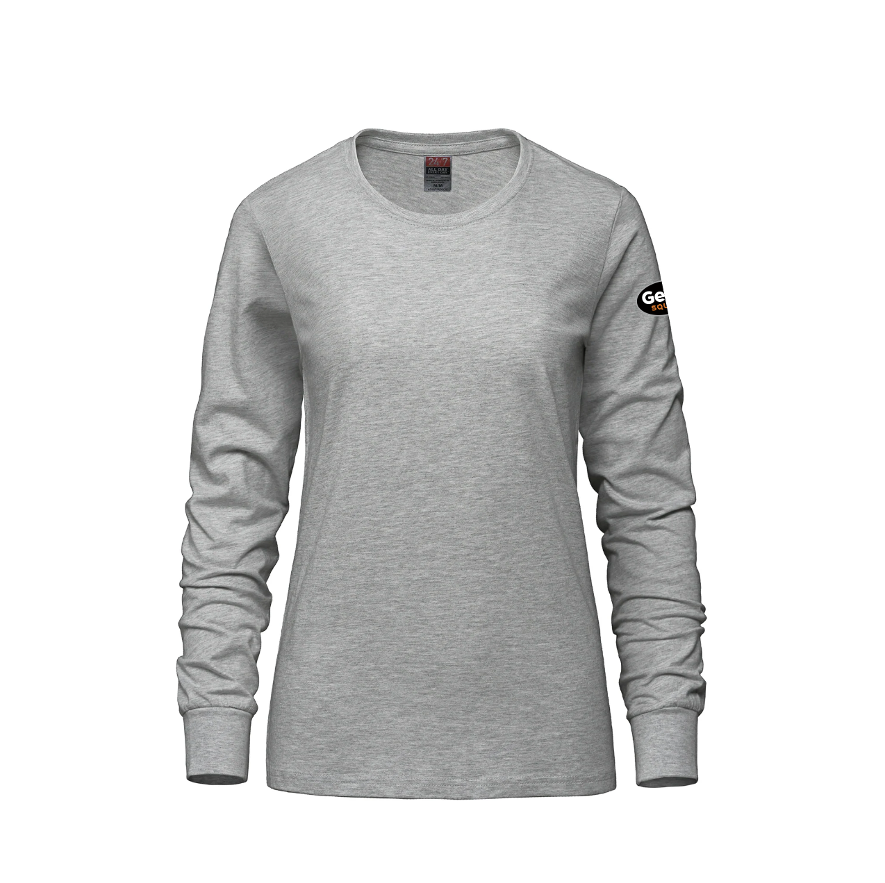 Breeze - T-shirt à manches longues et col rond en coton peigné filé à l'anneau pour femmes