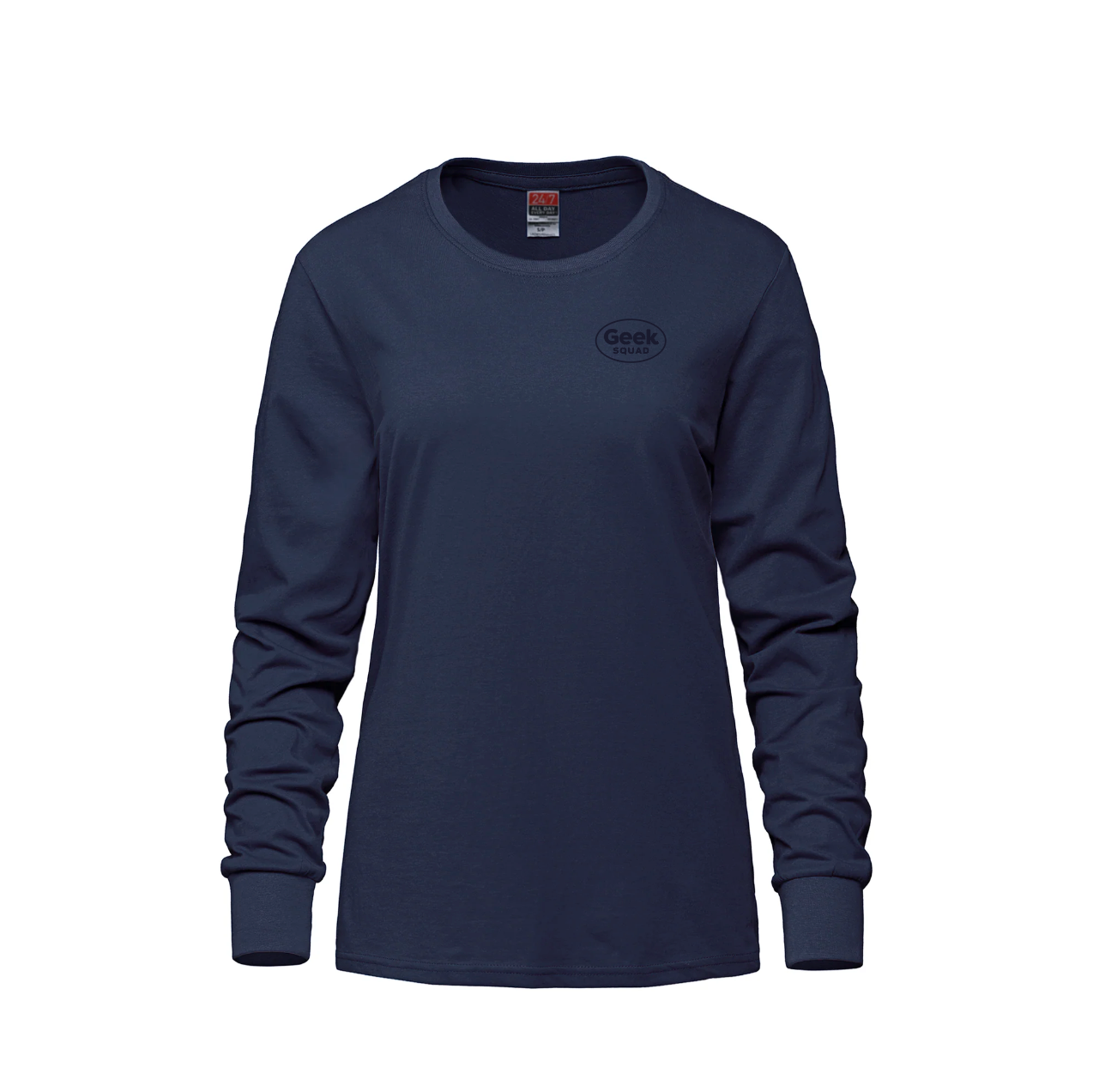 Breeze - T-shirt à manches longues et col rond en coton peigné filé à l'anneau pour femmes