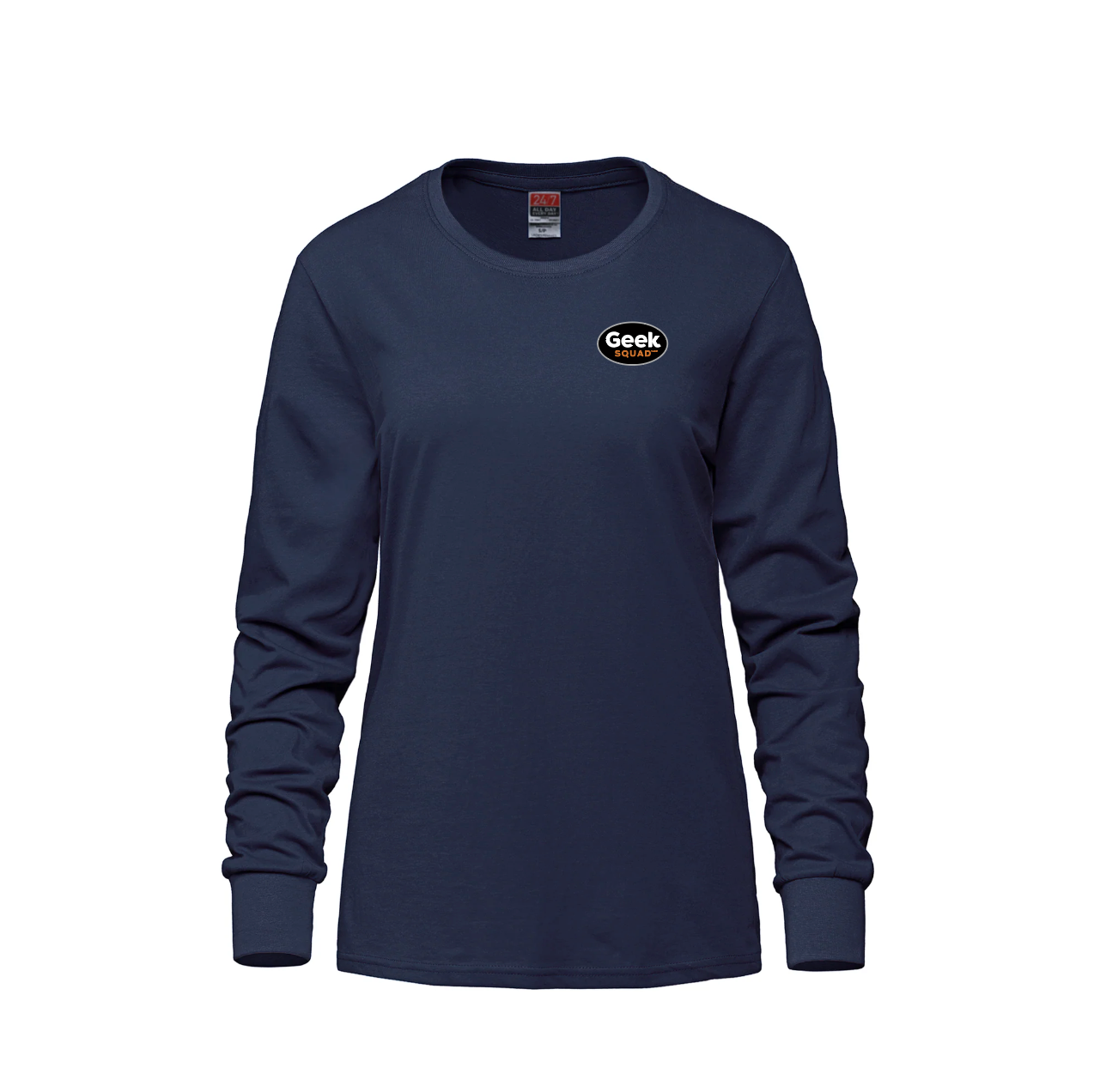Breeze - T-shirt à manches longues et col rond en coton peigné filé à l'anneau pour femmes