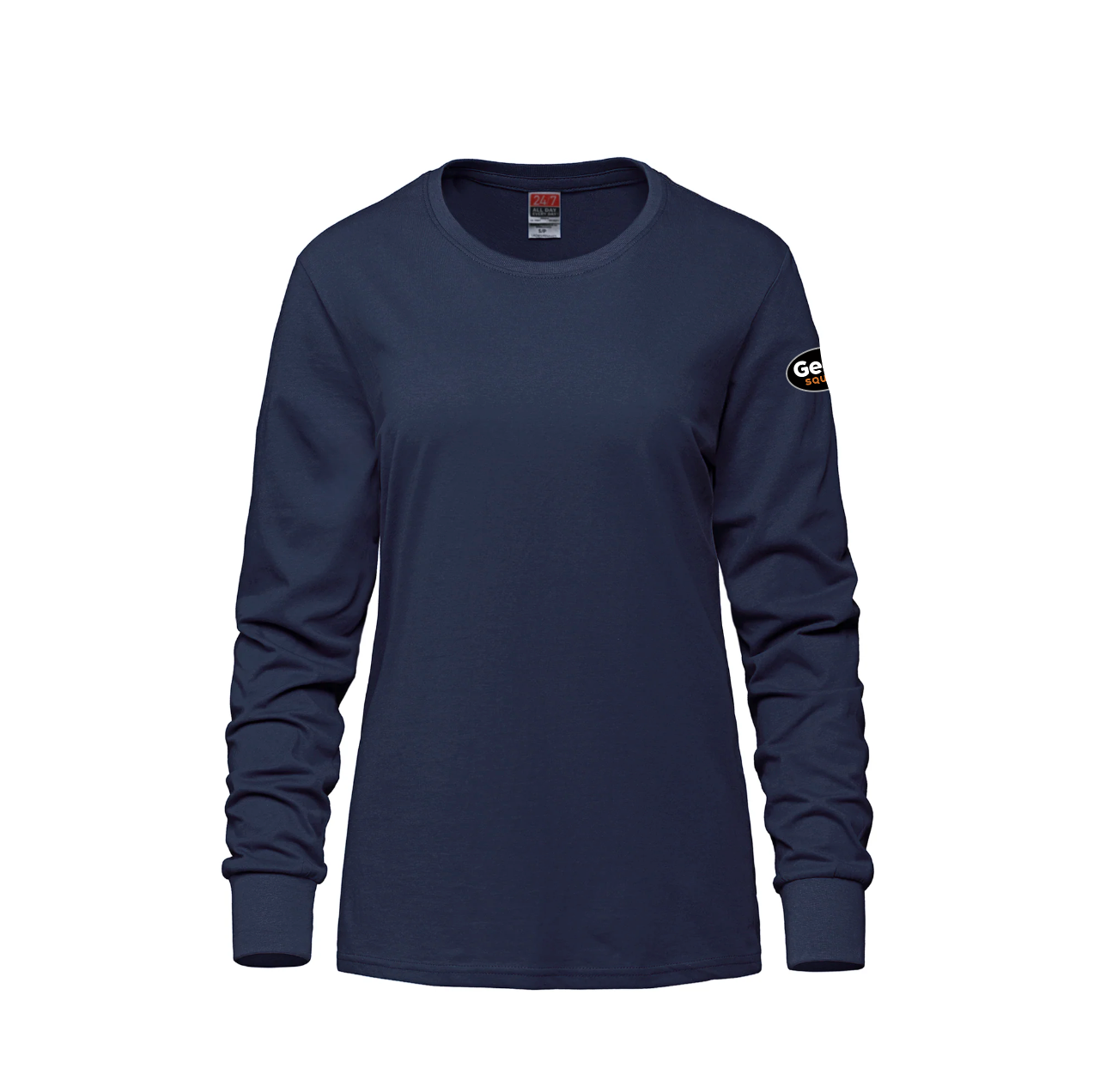 Breeze - T-shirt à manches longues et col rond en coton peigné filé à l'anneau pour femmes