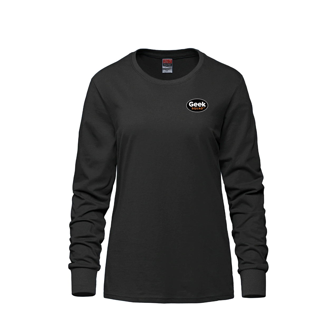 Breeze - T-shirt à manches longues et col rond en coton peigné filé à l'anneau pour femmes