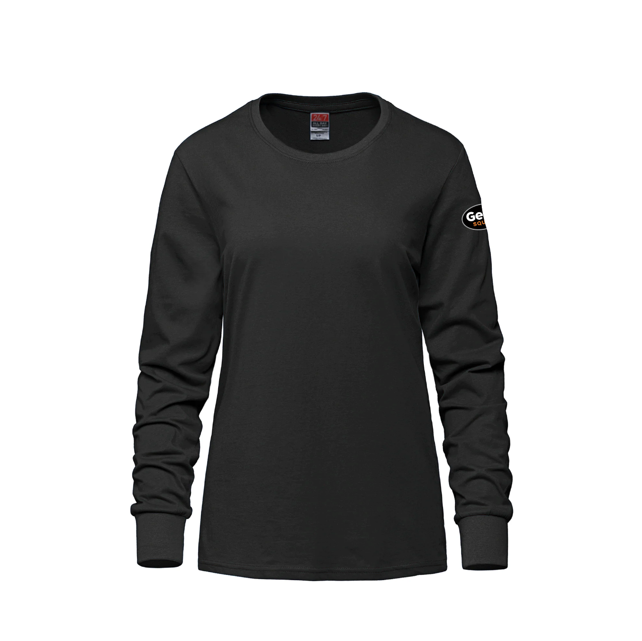 Breeze - T-shirt à manches longues et col rond en coton peigné filé à l'anneau pour femmes