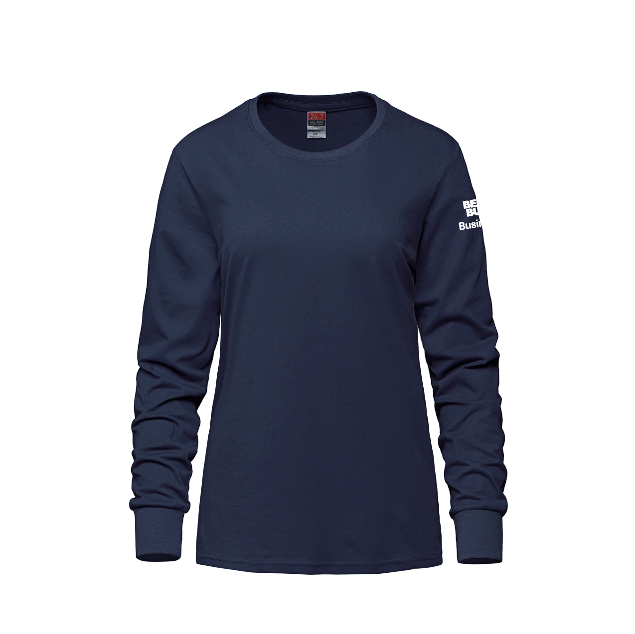 Breeze - T-shirt à manches longues et col rond en coton peigné filé à l'anneau pour femmes