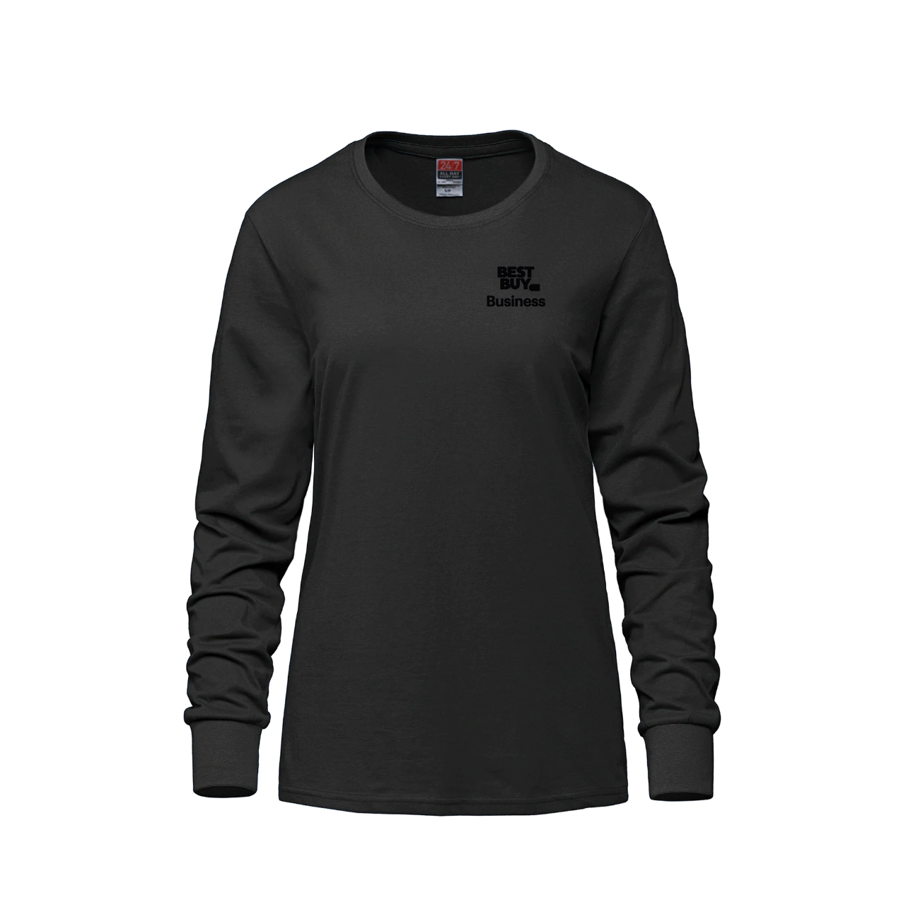 Breeze - T-shirt à manches longues et col rond en coton peigné filé à l'anneau pour femmes