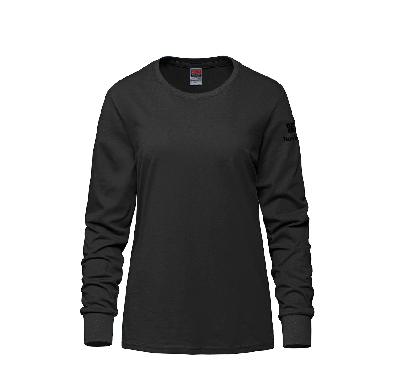 Breeze - T-shirt à manches longues et col rond en coton peigné filé à l'anneau pour femmes