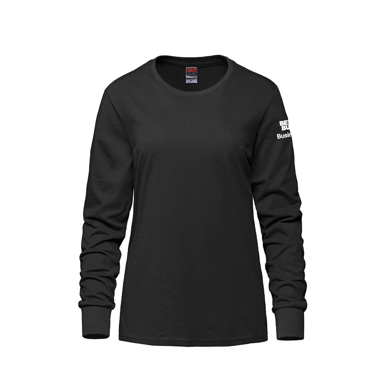 Breeze - T-shirt à manches longues et col rond en coton peigné filé à l'anneau pour femmes