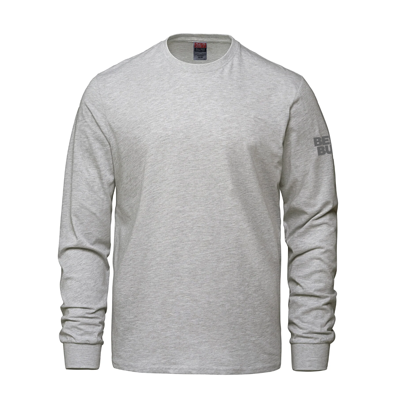 Breeze - T-shirt à manches longues et col rond pour adulte en coton peigné filé à l'anneau
