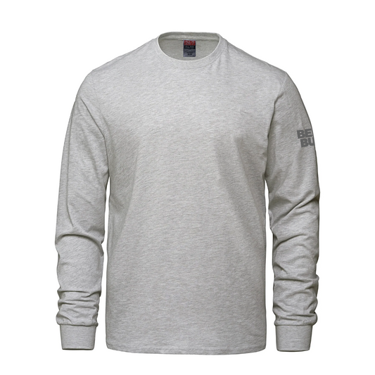 Breeze - T-shirt à manches longues et col rond pour adulte en coton peigné filé à l'anneau