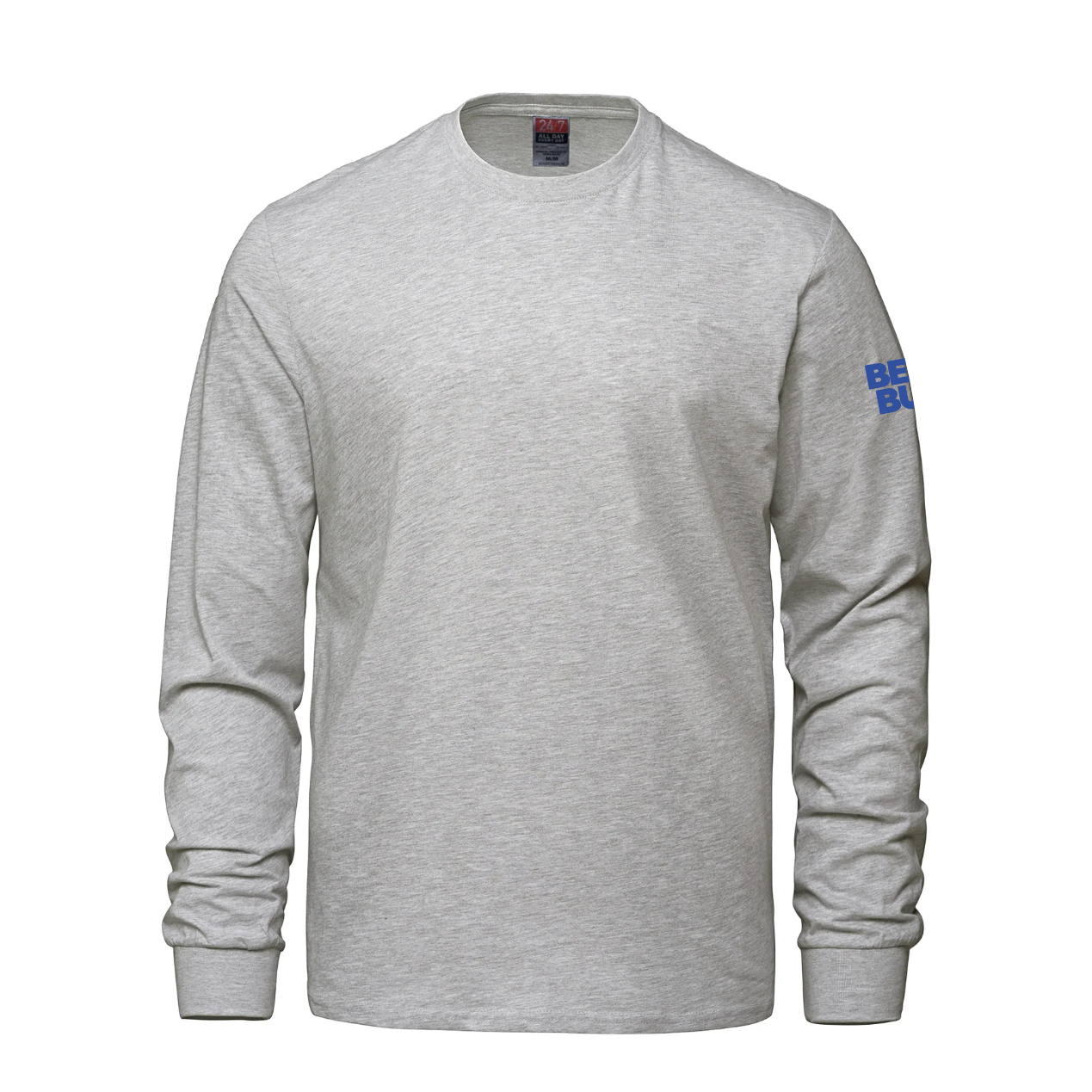 Breeze - T-shirt à manches longues et col rond pour adulte en coton peigné filé à l'anneau