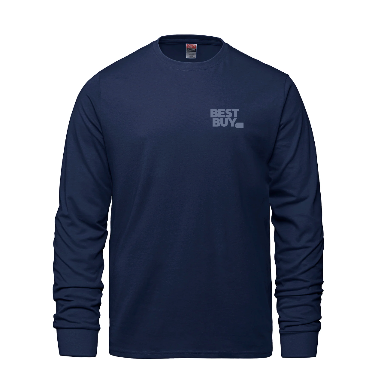 Breeze - T-shirt à manches longues et col rond pour adulte en coton peigné filé à l'anneau