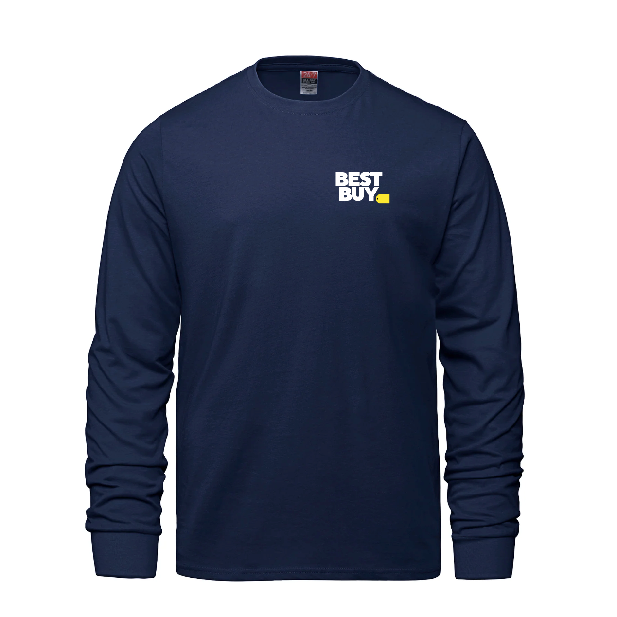 Breeze - T-shirt à manches longues et col rond pour adulte en coton peigné filé à l'anneau