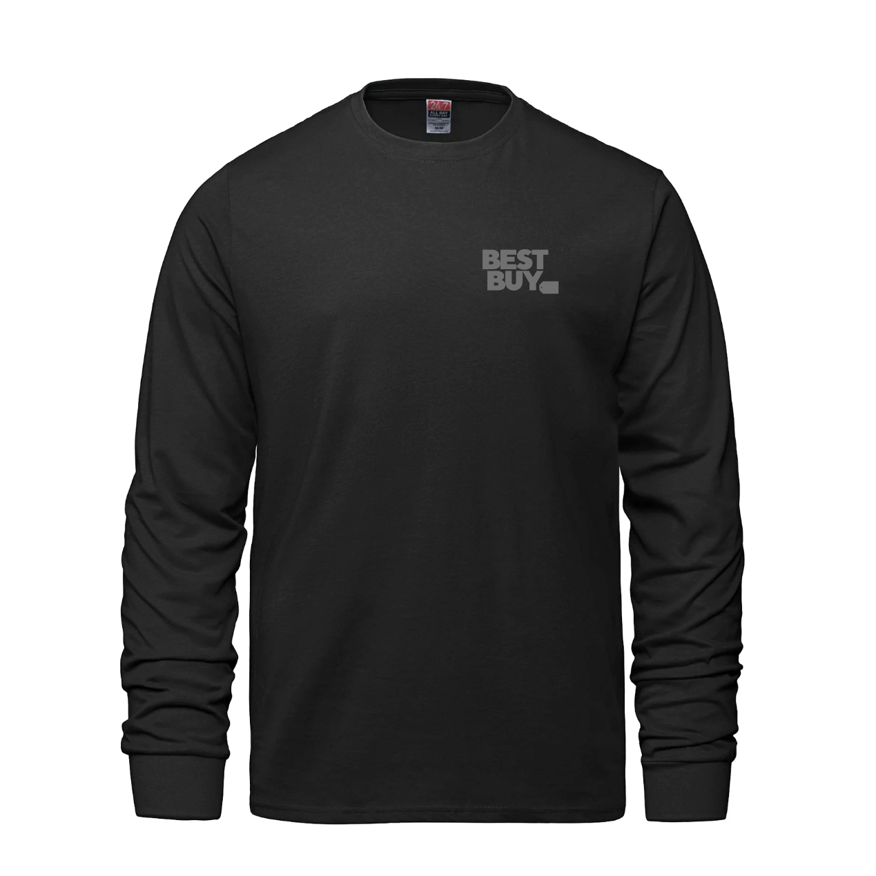 Breeze - T-shirt à manches longues et col rond pour adulte en coton peigné filé à l'anneau