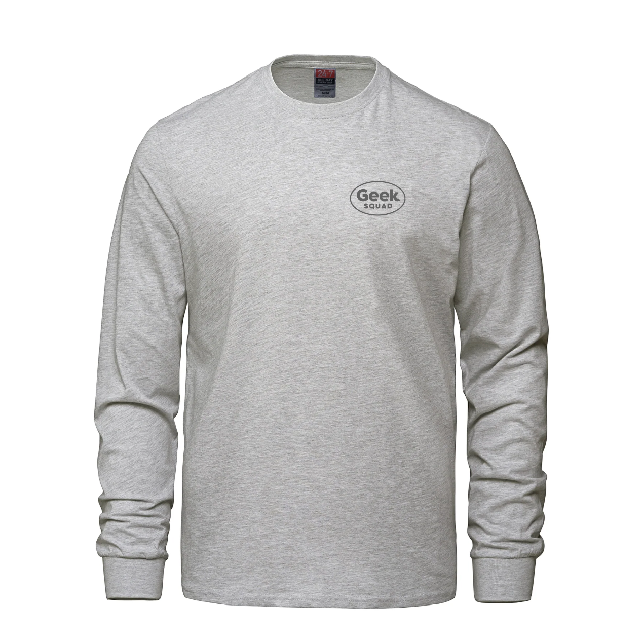 Breeze - T-shirt à manches longues et col rond pour adulte en coton peigné filé à l'anneau