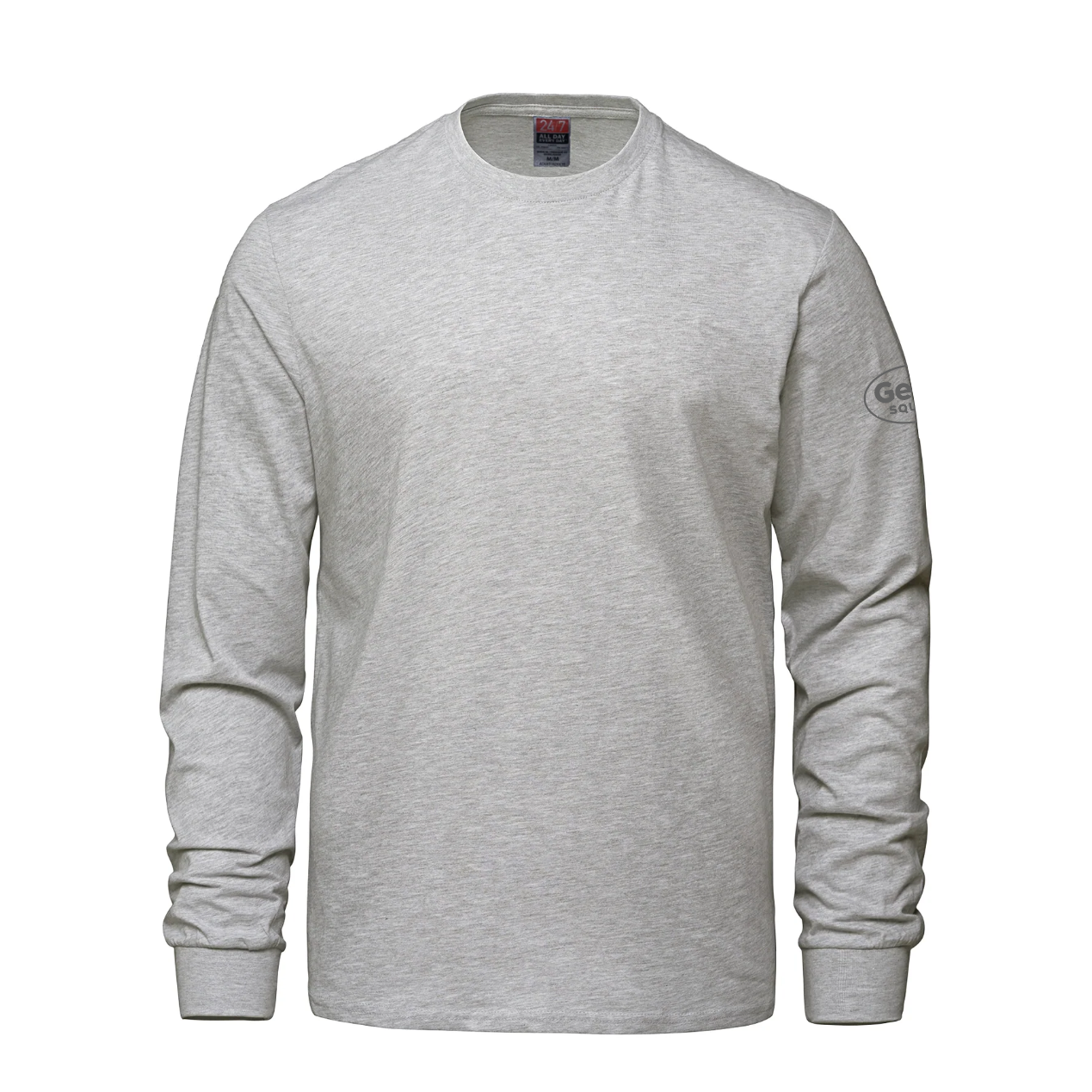 Breeze - T-shirt à manches longues et col rond pour adulte en coton peigné filé à l'anneau