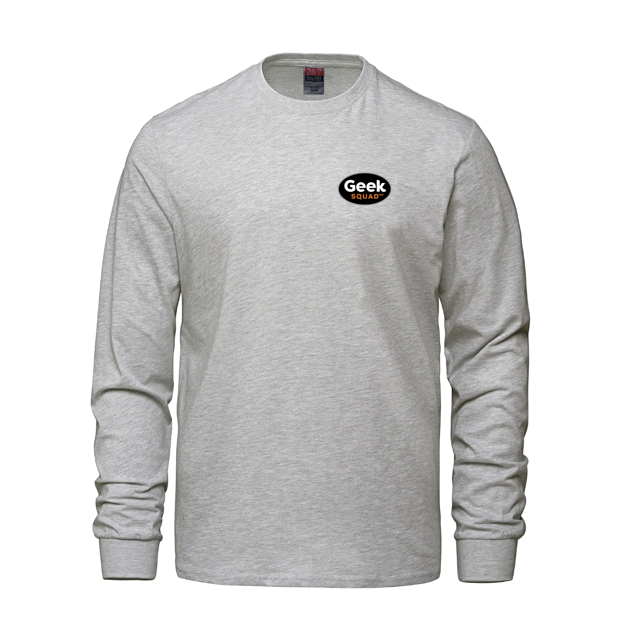 Breeze - T-shirt à manches longues et col rond pour adulte en coton peigné filé à l'anneau