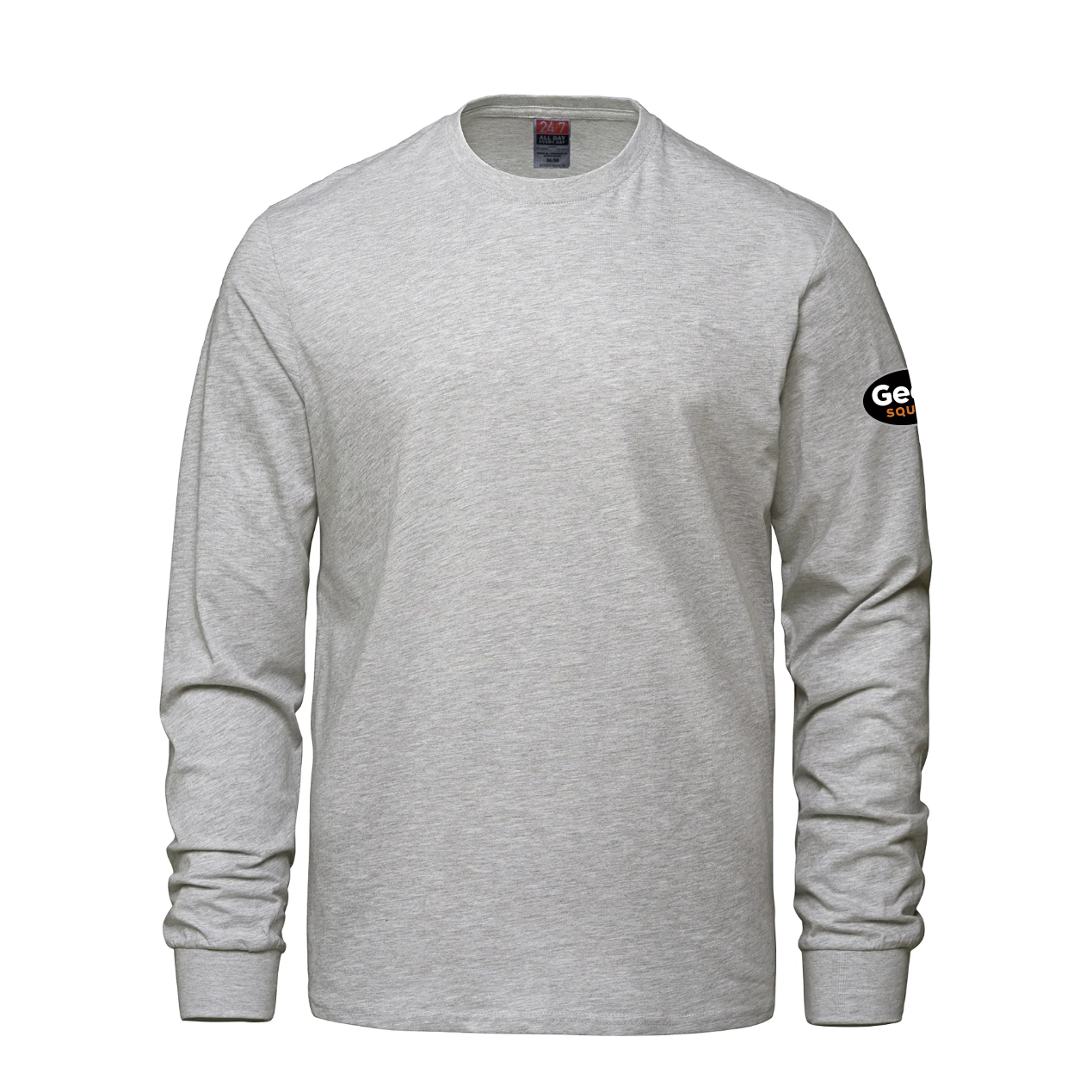 Breeze - T-shirt à manches longues et col rond pour adulte en coton peigné filé à l'anneau