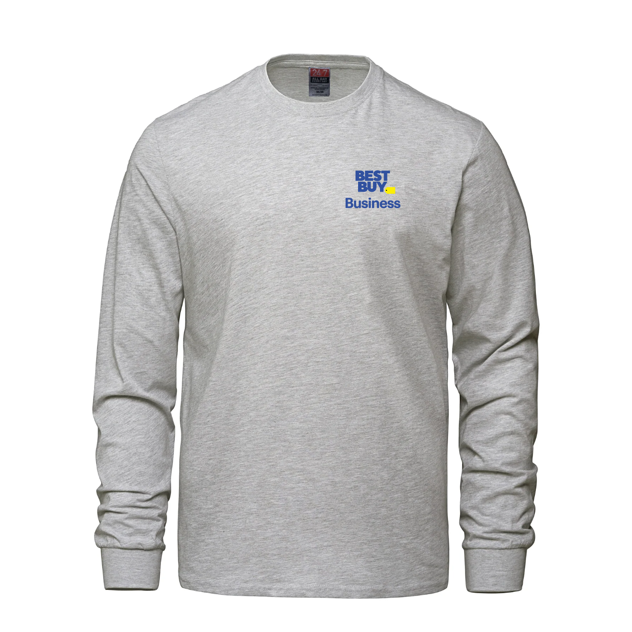 Breeze - T-shirt à manches longues et col rond pour adulte en coton peigné filé à l'anneau