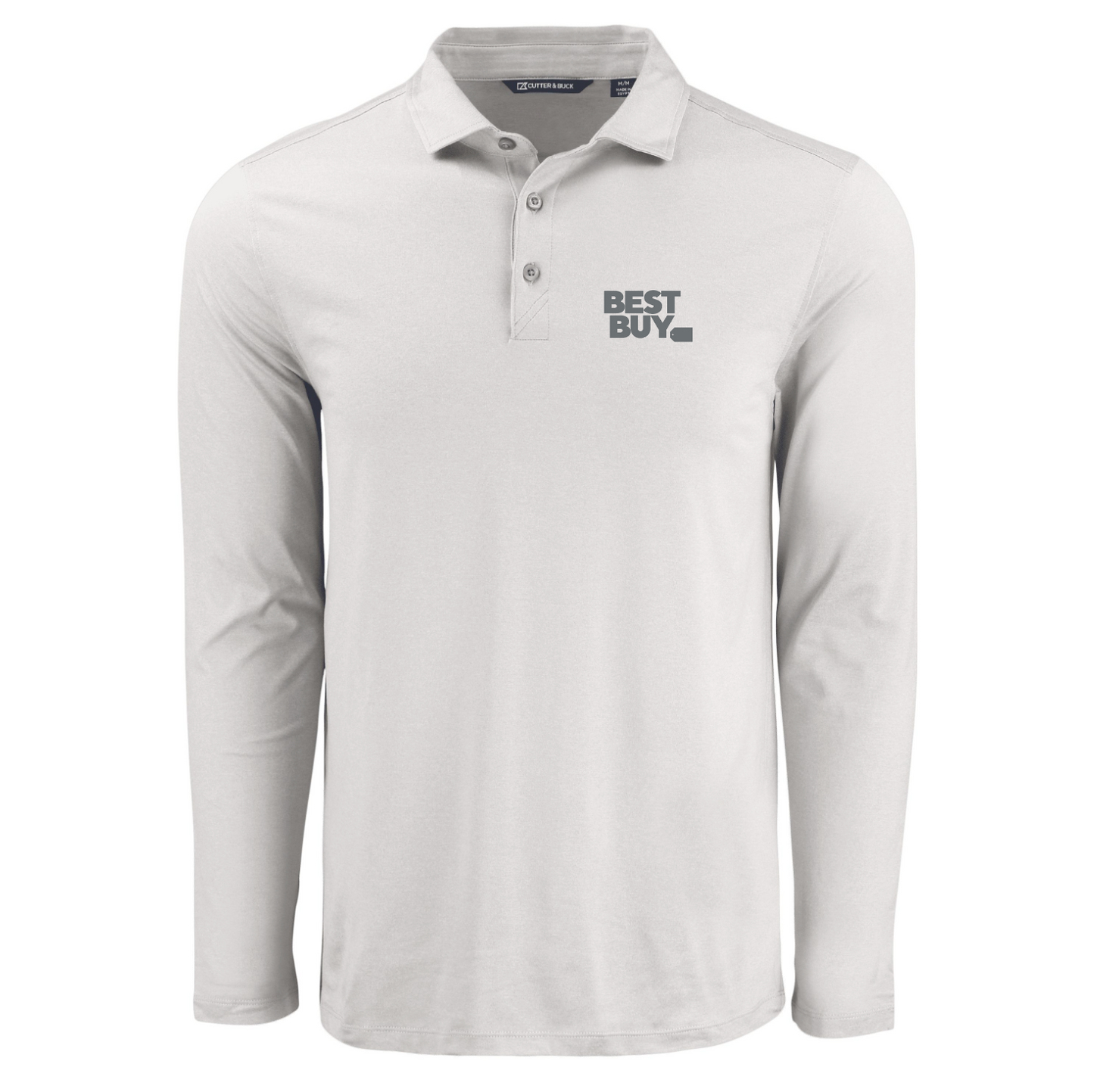 Polo à manches longues pour homme Cutter & Buck Coastline Epic Comfort en tissu recyclé