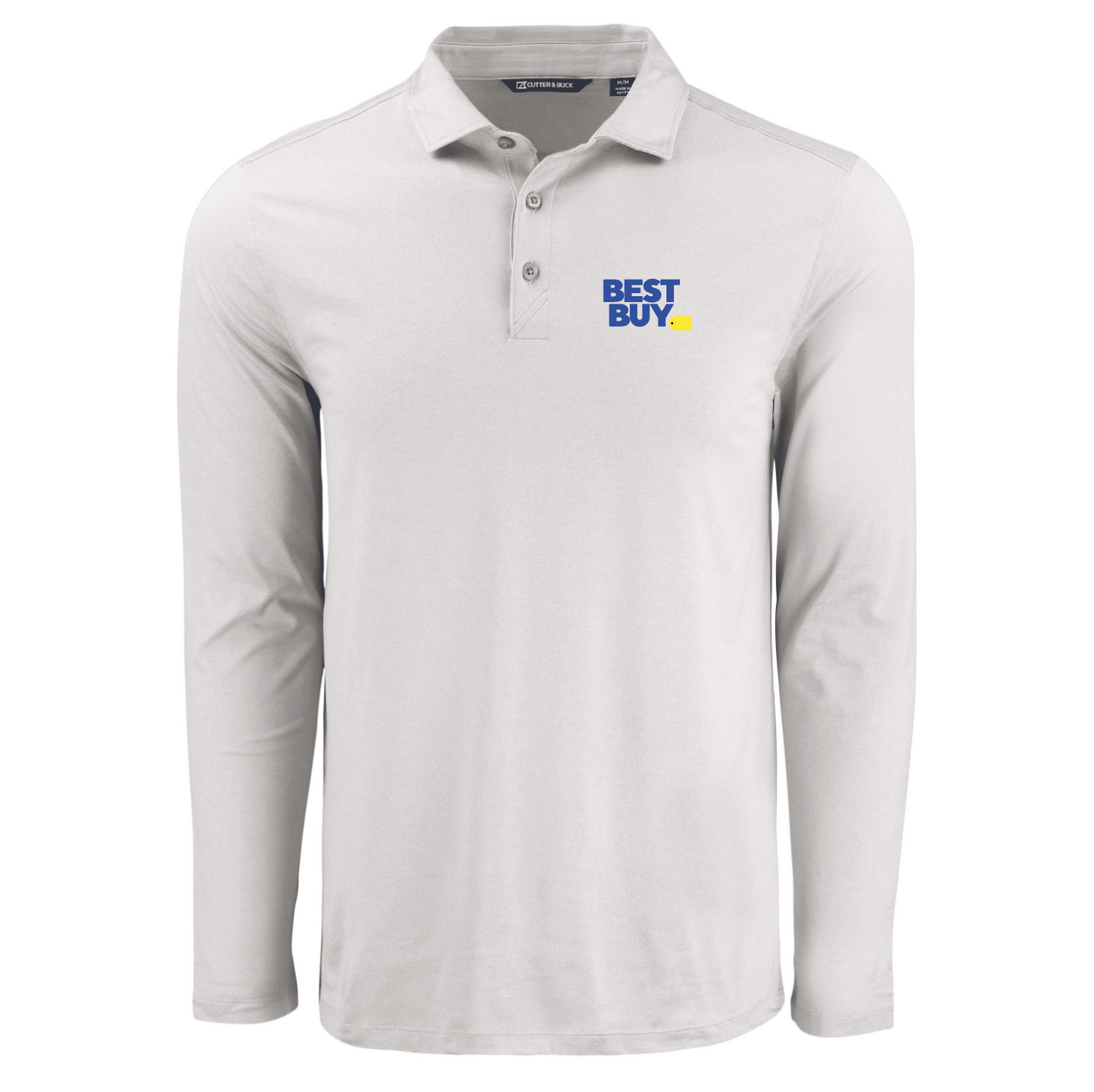Polo à manches longues pour homme Cutter & Buck Coastline Epic Comfort en tissu recyclé