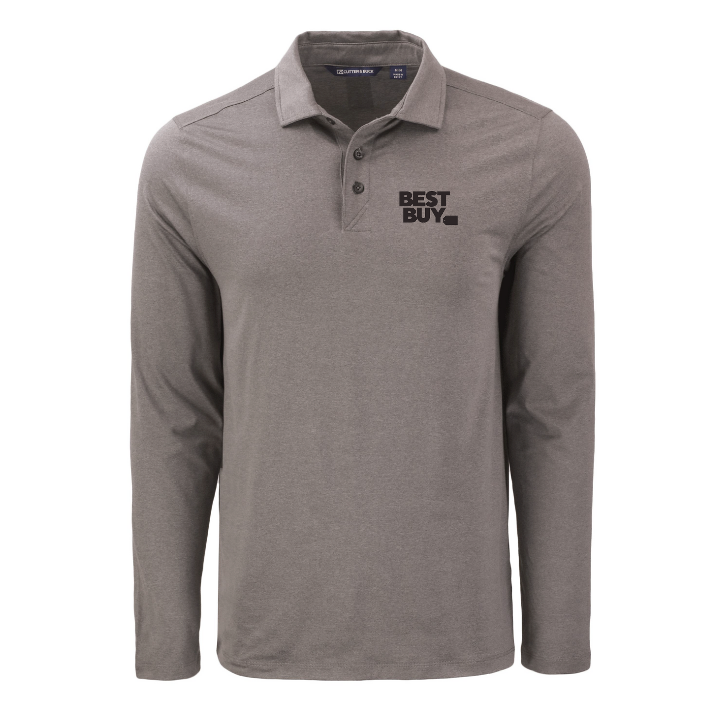 Polo à manches longues pour homme Cutter & Buck Coastline Epic Comfort en tissu recyclé