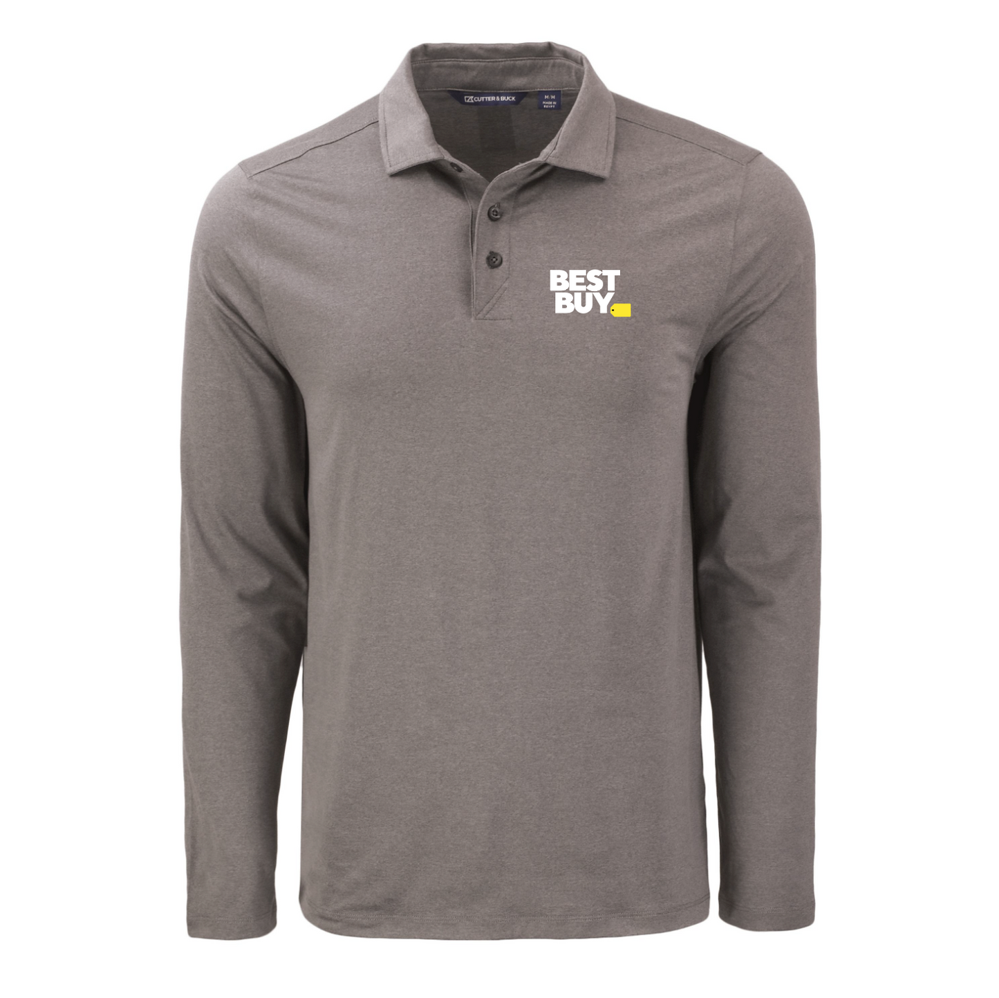Polo à manches longues pour homme Cutter & Buck Coastline Epic Comfort en tissu recyclé