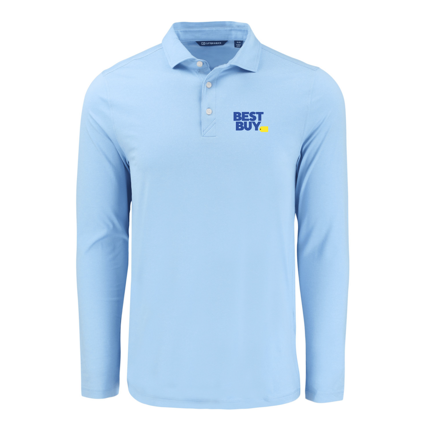 Polo à manches longues pour homme Cutter & Buck Coastline Epic Comfort en tissu recyclé