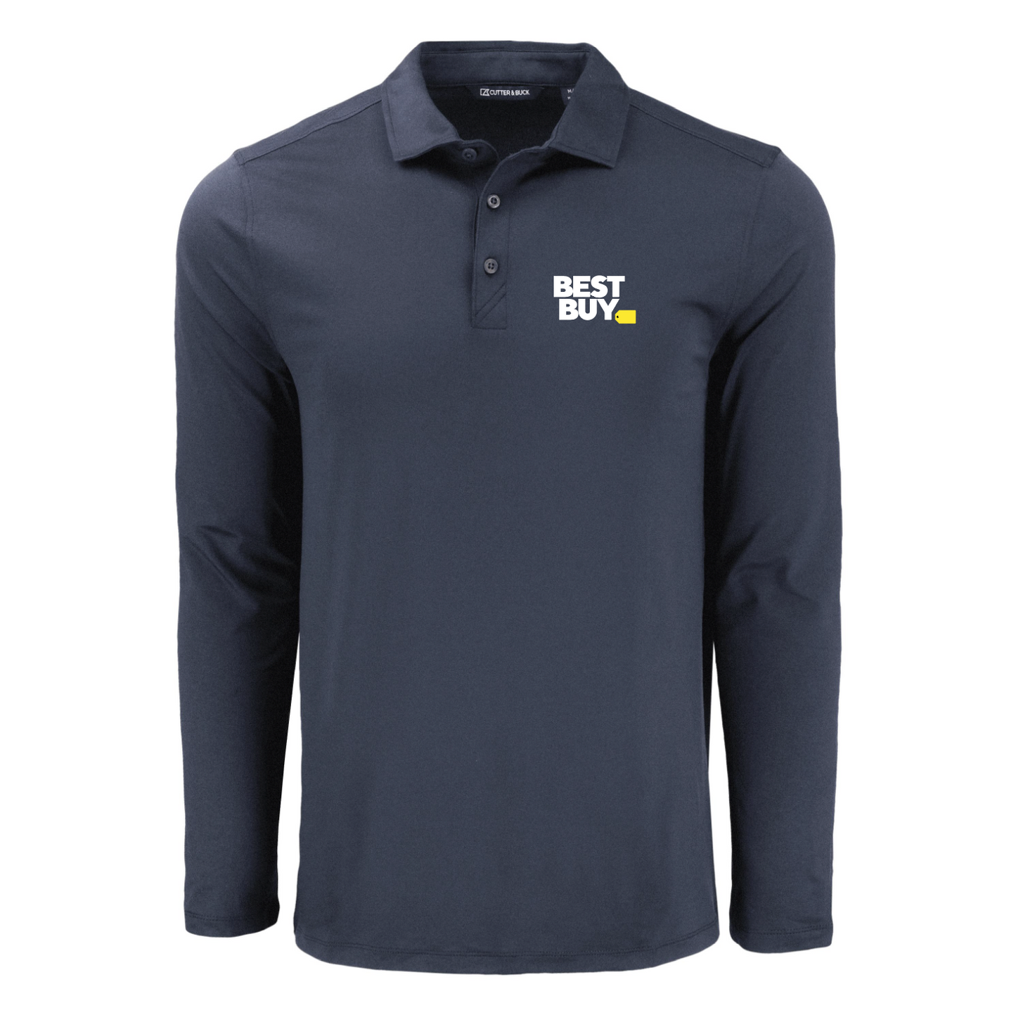 Polo à manches longues pour homme Cutter & Buck Coastline Epic Comfort en tissu recyclé