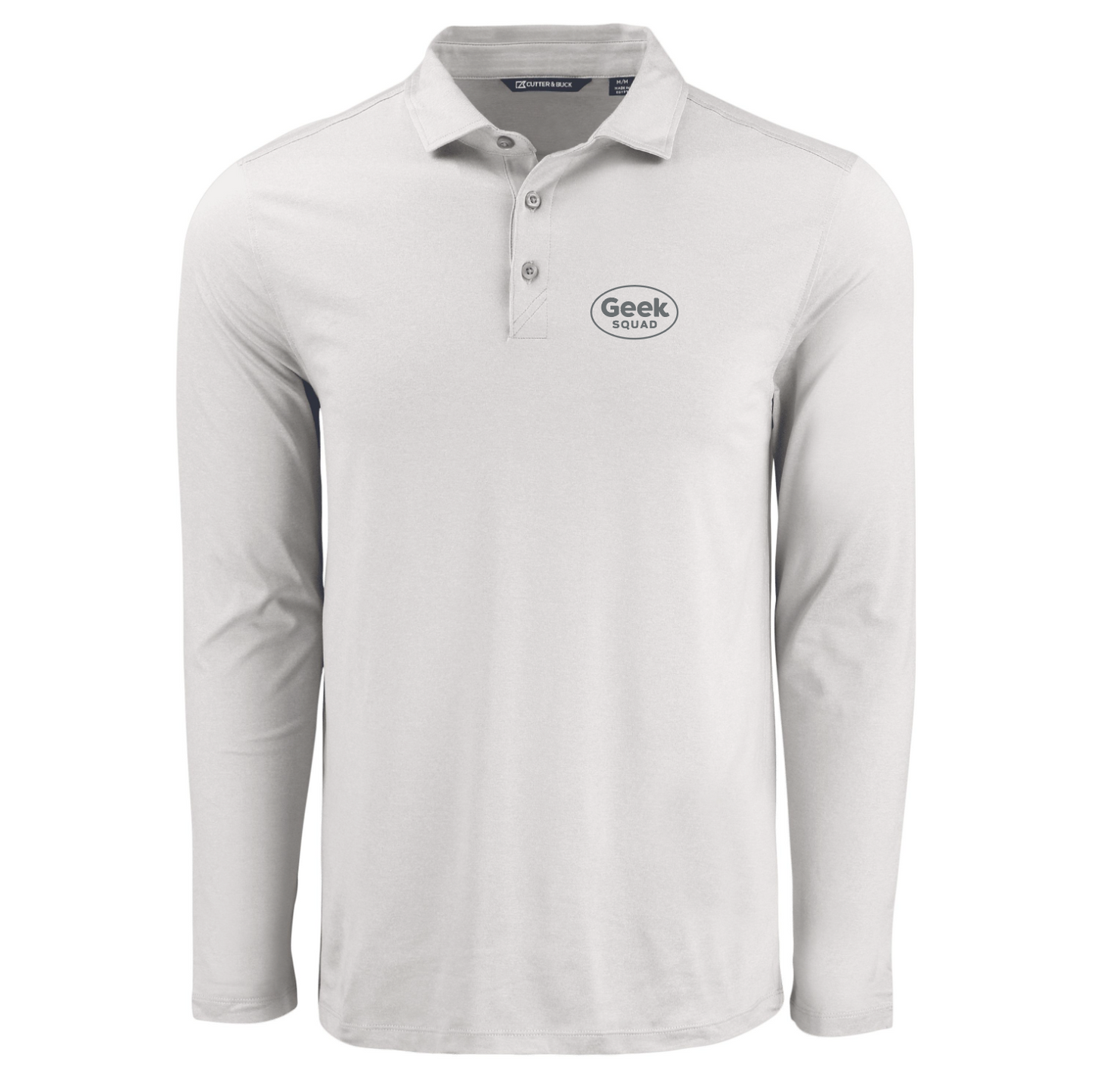 Polo à manches longues pour homme Cutter & Buck Coastline Epic Comfort en tissu recyclé