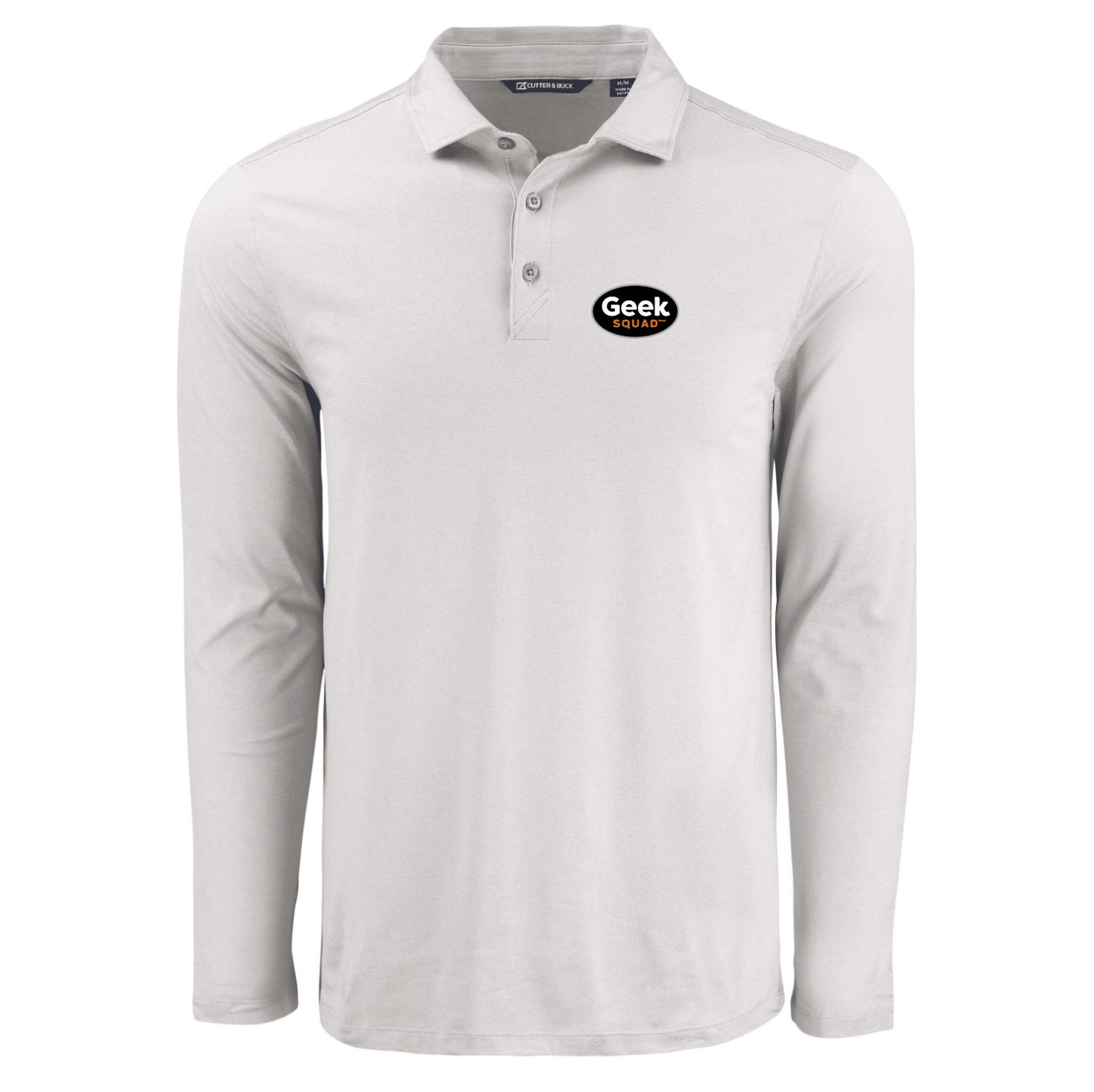 Polo à manches longues pour homme Cutter & Buck Coastline Epic Comfort en tissu recyclé