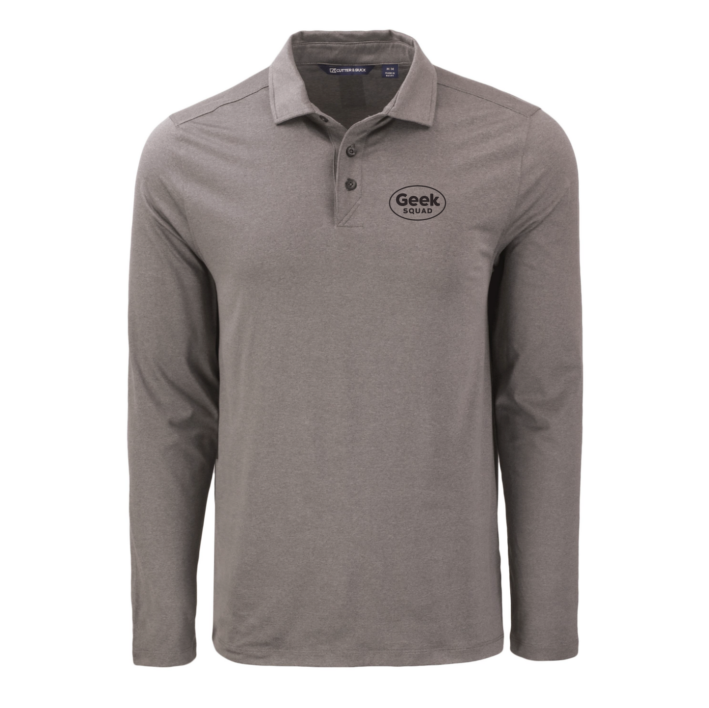 Polo à manches longues pour homme Cutter & Buck Coastline Epic Comfort en tissu recyclé