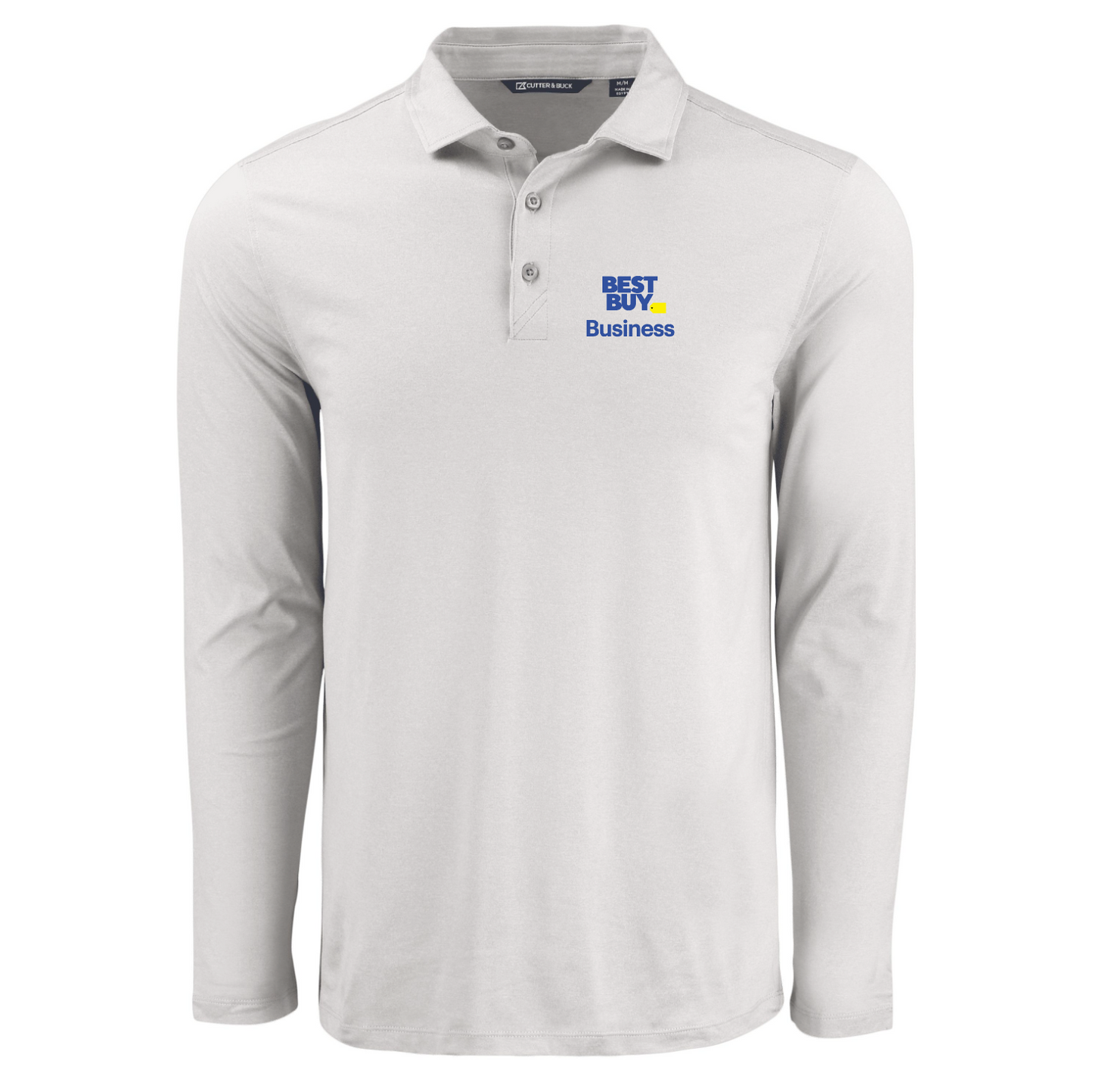 Polo à manches longues pour homme Cutter & Buck Coastline Epic Comfort en tissu recyclé