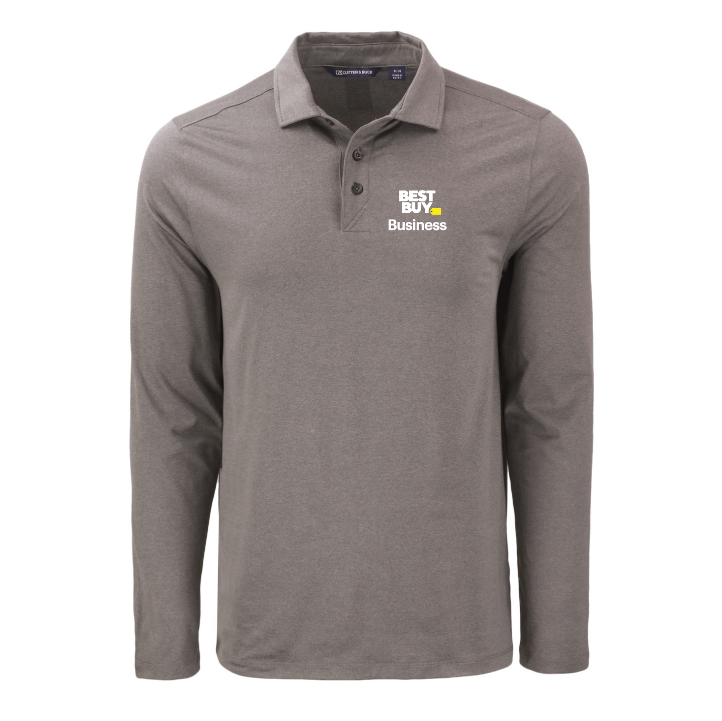 Polo à manches longues pour homme Cutter & Buck Coastline Epic Comfort en tissu recyclé