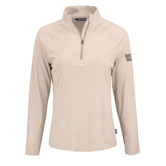 Pull à col zippé Cutter & Buck Coastline Epic Comfort en tissu recyclé pour femme