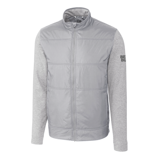 Coupe-vent matelassé hybride Cutter & Buck Stealth pour homme, fermeture éclair intégrale