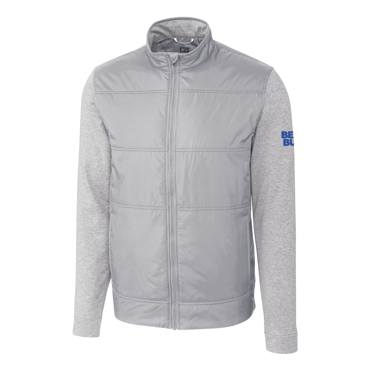 Coupe-vent matelassé hybride Cutter & Buck Stealth pour homme, fermeture éclair intégrale