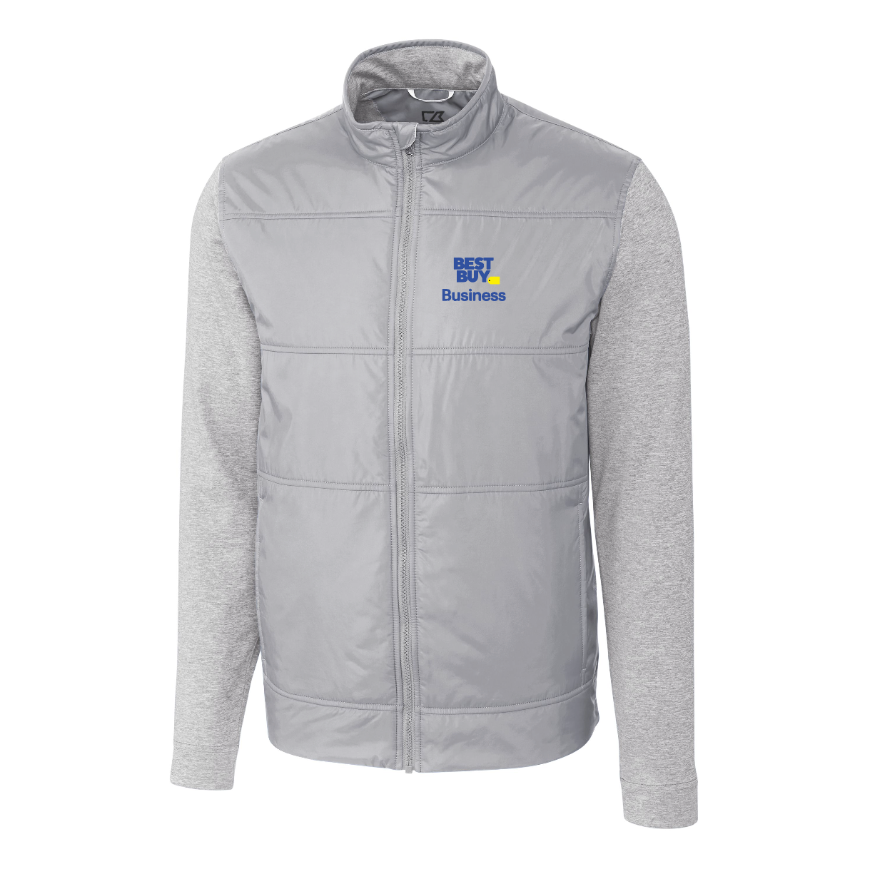 Coupe-vent matelassé hybride Cutter & Buck Stealth pour homme, fermeture éclair intégrale