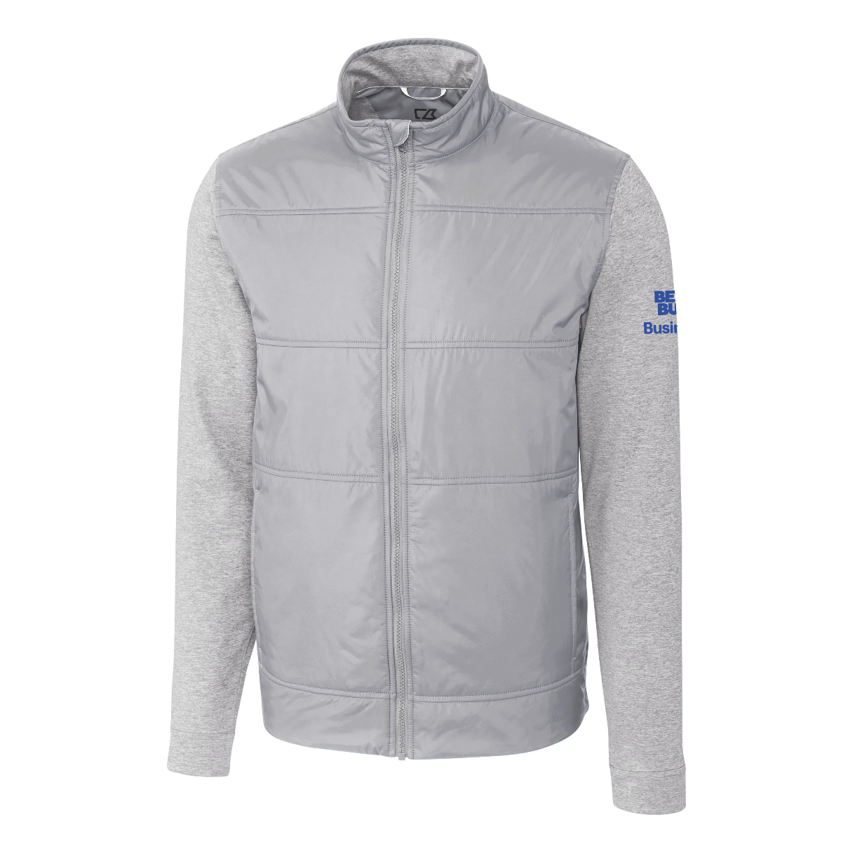 Coupe-vent matelassé hybride Cutter & Buck Stealth pour homme, fermeture éclair intégrale