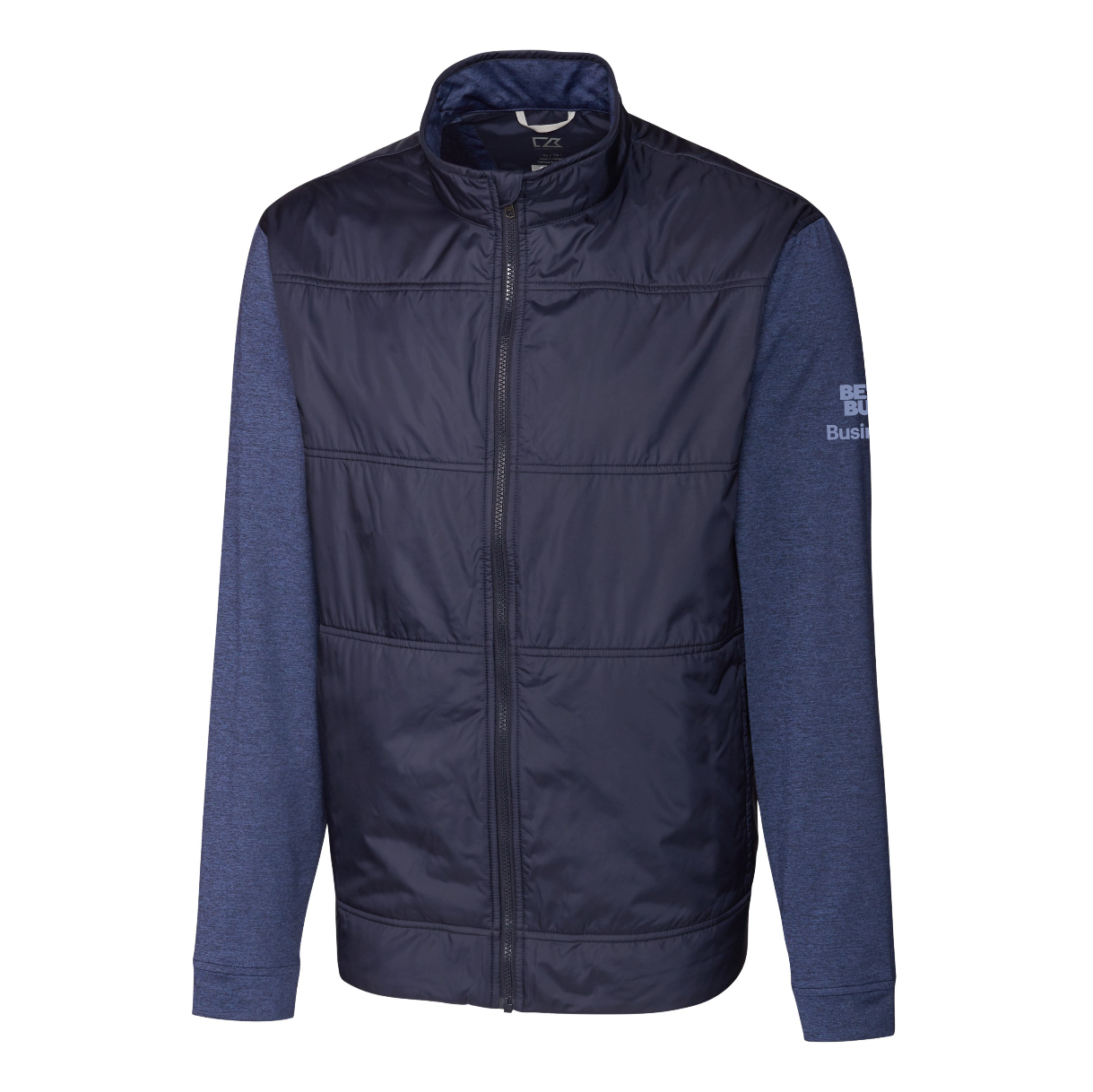 Coupe-vent matelassé hybride Cutter & Buck Stealth pour homme, fermeture éclair intégrale