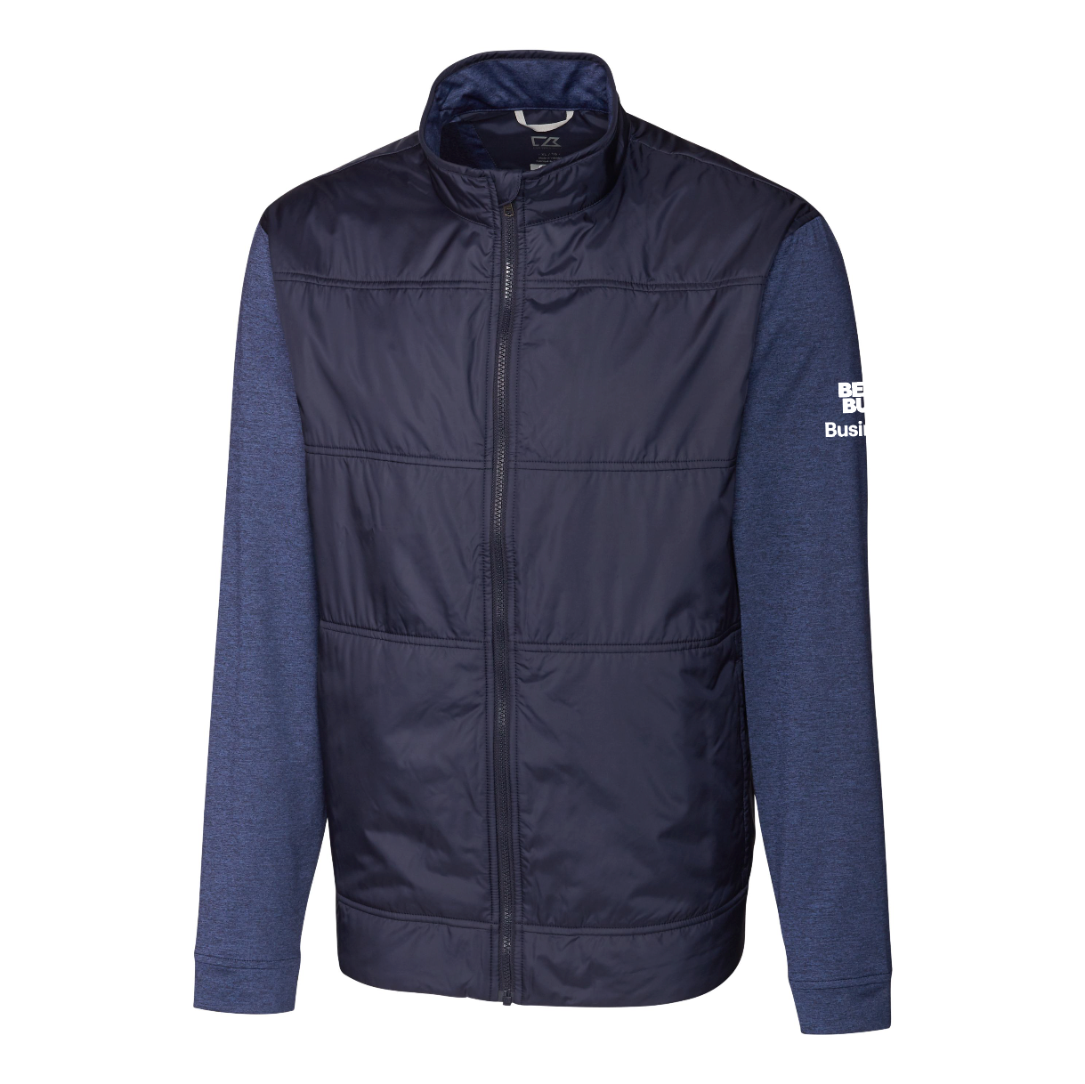 Coupe-vent matelassé hybride Cutter & Buck Stealth pour homme, fermeture éclair intégrale
