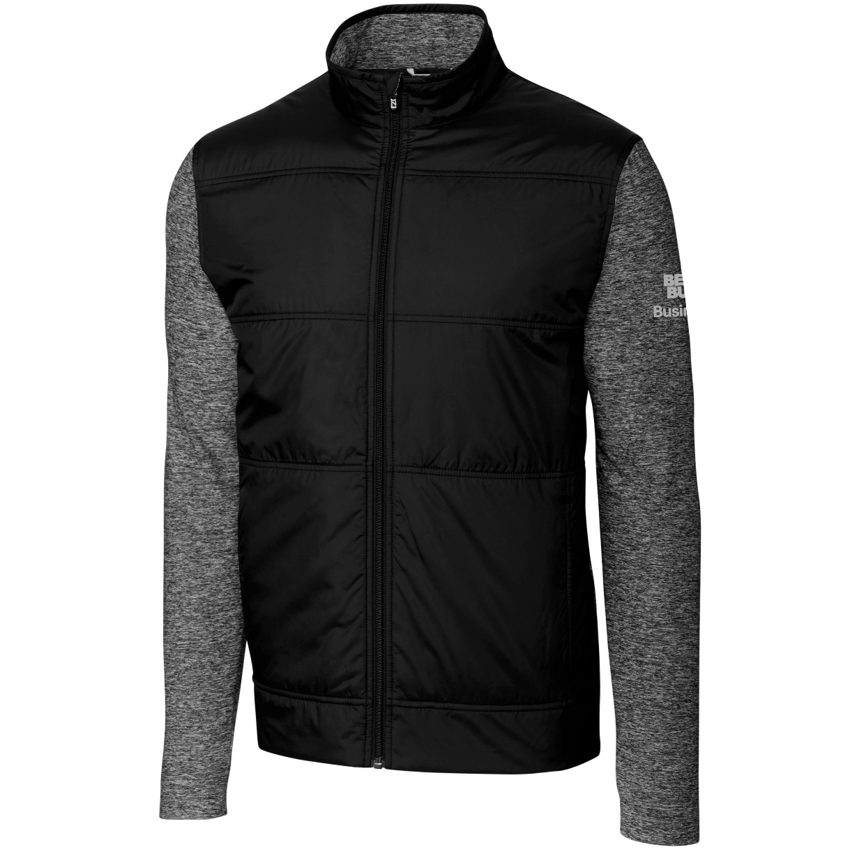 Coupe-vent matelassé hybride Cutter & Buck Stealth pour homme, fermeture éclair intégrale