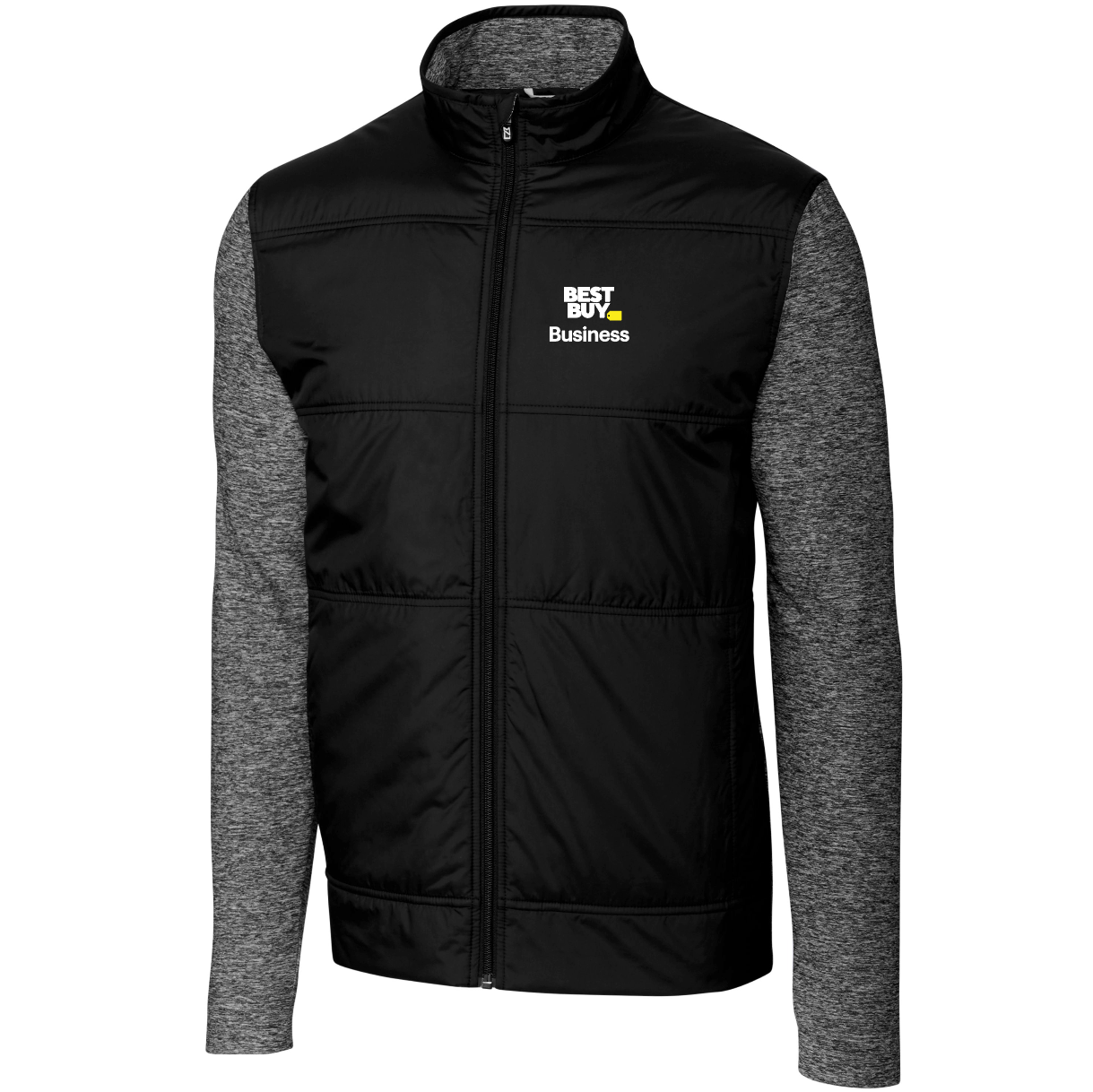 Coupe-vent matelassé hybride Cutter & Buck Stealth pour homme, fermeture éclair intégrale