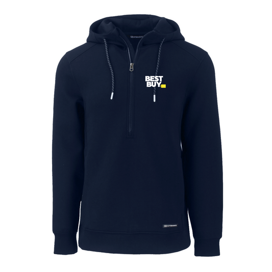 Pull à capuche demi-zip en tissu recyclé Roam Epic Versatility de Cutter & Buck pour homme