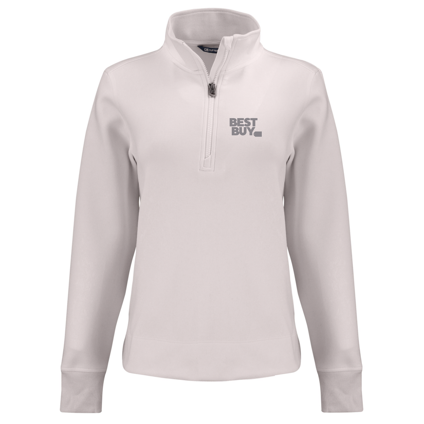 Pull à col zippé Cutter & Buck Roam Epic Versatility pour femme, en tissu recyclé.