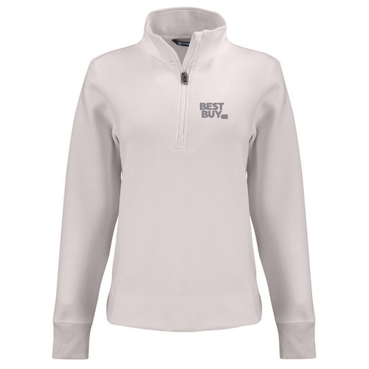 Pull à col zippé Cutter & Buck Roam Epic Versatility pour femme, en tissu recyclé.